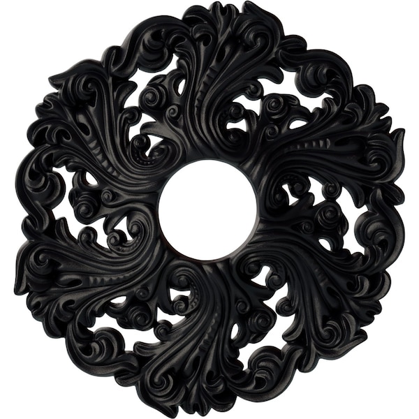 Ekena Millwork Orrington Ceiling Medallion (Fits Canopies up to 4 3/4"), 19 5/8"OD x 4 3/4"ID x 1 3/4"P, Steel Gray CM19ORSGS - main